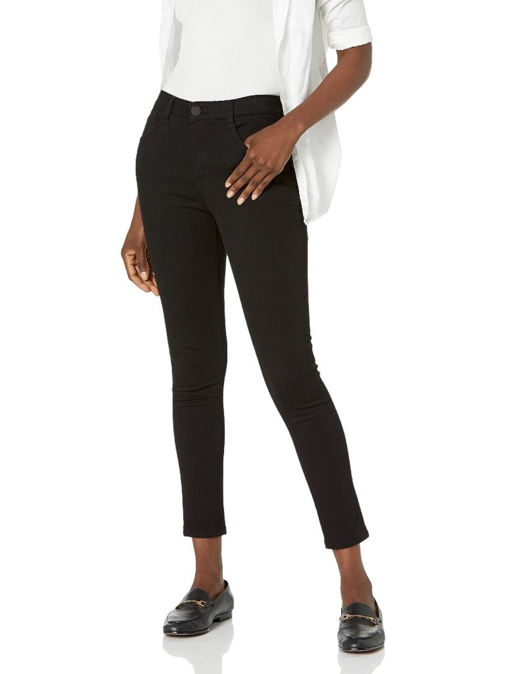NWT New Democracy Ab Solution High Rise Ankle Black Jeans Size 16